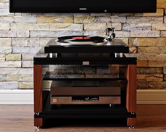 Soporte estéreo para gabinete de alta fidelidad con rack de audio FOS