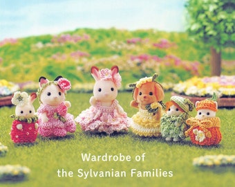Sylvanian Family 53 Crochet Doll PDF Instant Download Japanese eBook Tiny Doll Clothes Outfits