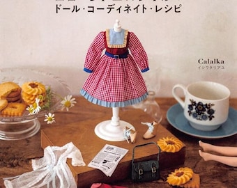 Dolly Dolly - Doll Coordinate Recipes ~ New Retro Style Clothes Sewing Patterns Step by Step for Beginners 20-29cm Dolls Japanese Ebook PDF