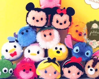 Tsum Tsum Pom Pom Mascots Ebook Japanese Instant PDF Download Mickey Minnie Princess 47 Characters