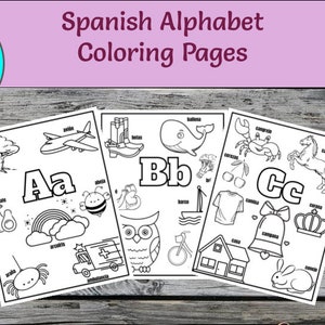 Spanish Alphabet Coloring Pages