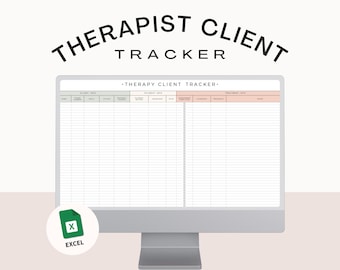 Excel Vorlage für einen Therapeuten Caseload Tracker (Digitaler Download)