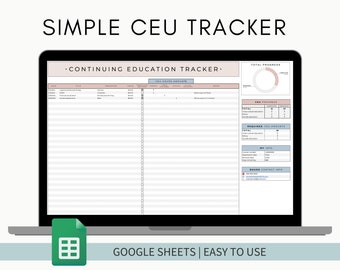 CEU Tracker Template Google Sheets Continuing Education Tracker CEU Tracker Template Google Sheets Continuing Education Tracker