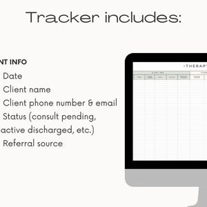 Therapist Client Tracker Excel Template: Caseload Tracker (digital ...