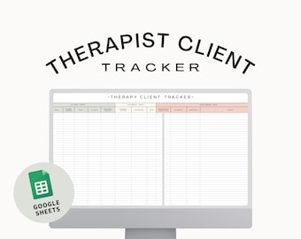 Hoja de Google de seguimiento de clientes y terapeutas: Seguimiento de la carga de trabajo (descarga digital)
