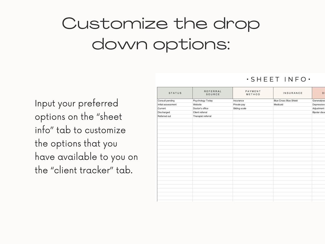 Therapist Client Tracker Excel Template: Caseload Tracker (digital ...