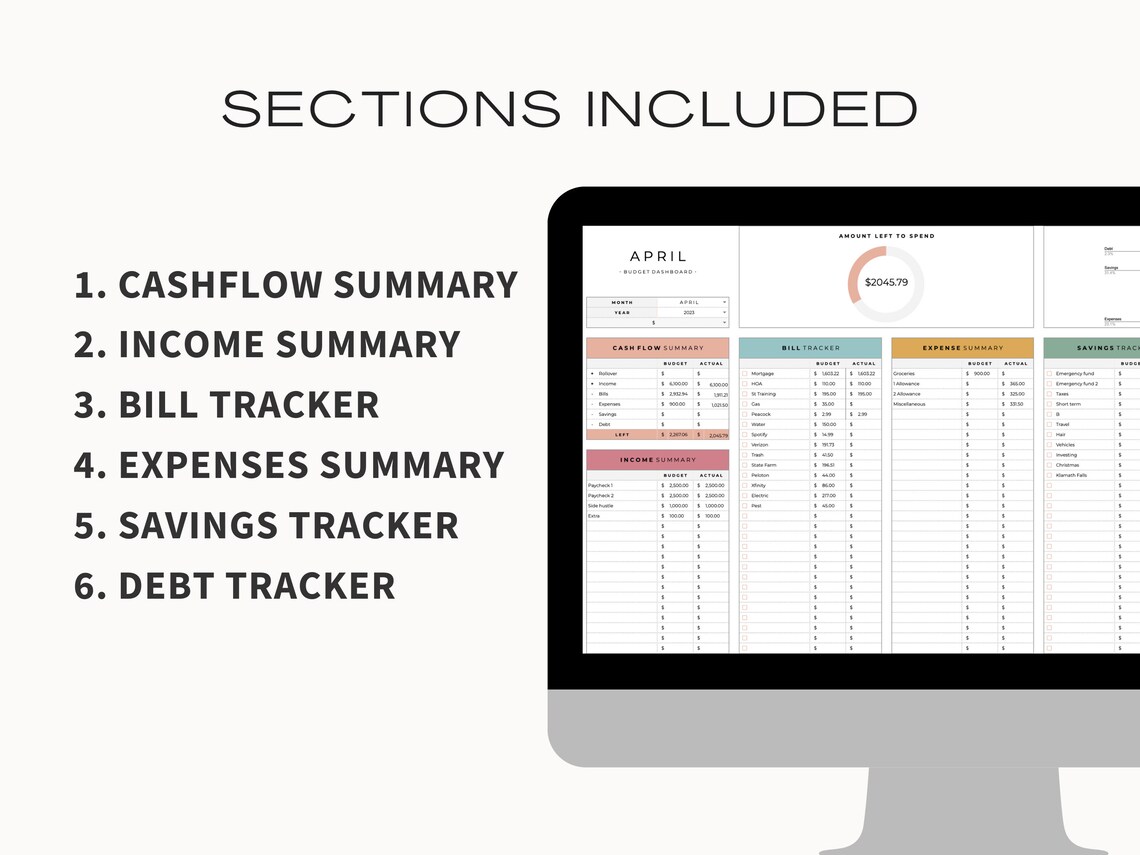 Simple Budget Google Sheet, Monthly Budget Spreadsheet, Zero Based ...