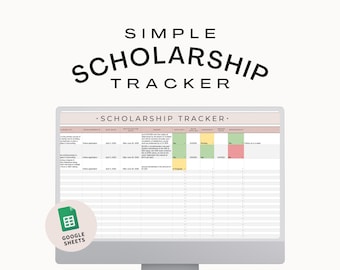 Scholarship Tracker Google Sheets Template: Application Organizer (Digital Download)