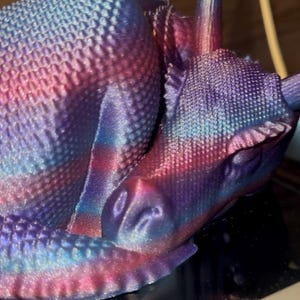 3D Printed Sleeping Dragon Planter: Mythical Home Decor