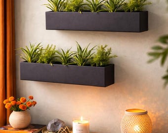 Modern Rectangular Wall Planter: 3D Printed Flower Box
