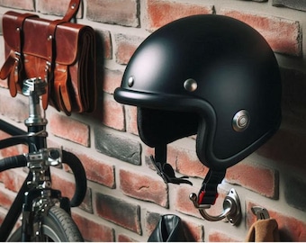 Wall-Mounted Motorcycle Helmet Holder – 3D Printed Adjustable Display Hook with Dome Support