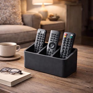 Modern fjärrkontrollshållare – 3D-utskriven TV-fjärrkontrollhållare med 3 platser