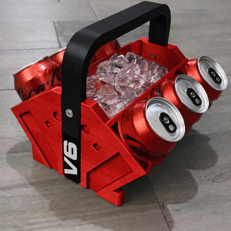 V4-V12 Engine Block Can Cooler – Car Enthusiast Beverage Holder (Powder-Coat Look Option) image 2