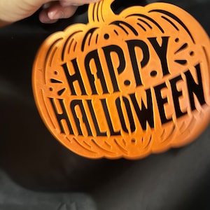 Happy Halloween Pumpkin Wall Art