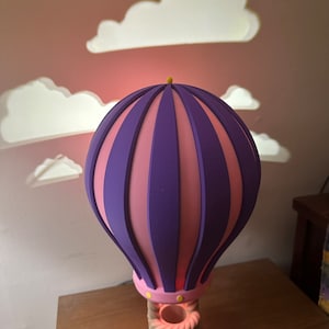 3D Printed Hot Air Balloon Night Light: Cloud Projection Nursery Decor