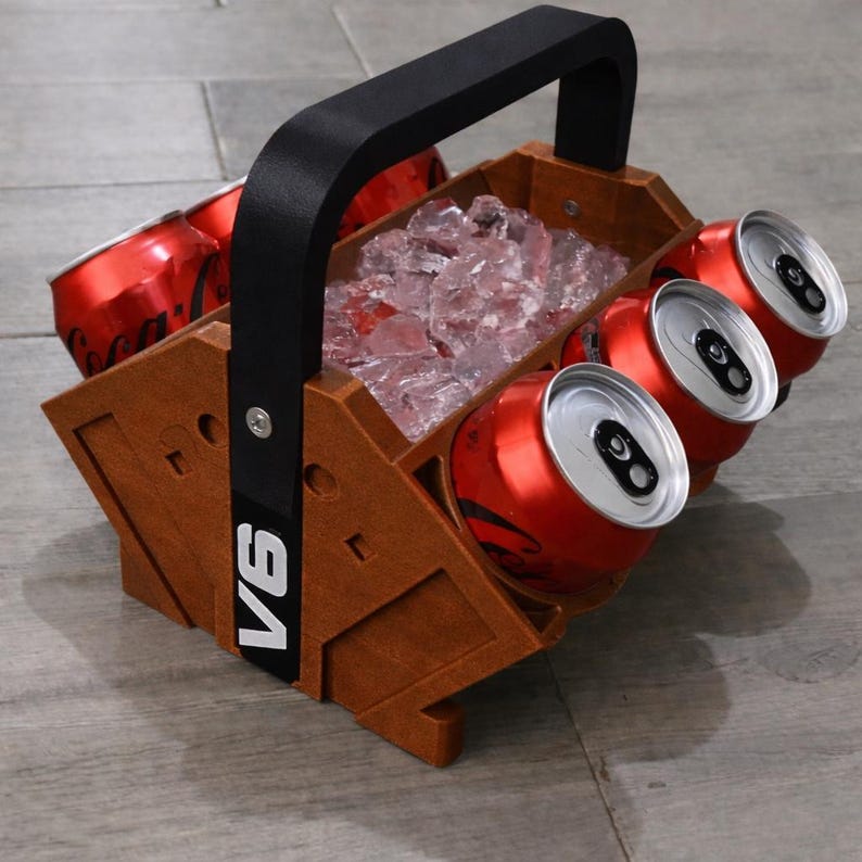 V4-V12 Engine Block Can Cooler – Car Enthusiast Beverage Holder (Powder-Coat Look Option) image 7