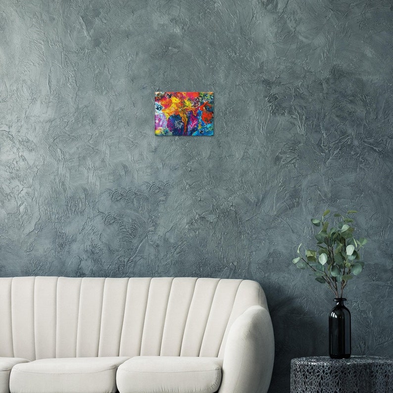 Canvasafdruk van origineel abstract kunstwerk / Kleurrijk en helder / Home Decor & Wall Art voor elke kamer / Perfect cadeau voor elke gelegenheid afbeelding 5