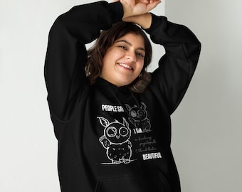 Zware mix hoodie, S - 5XL / streetwear / origineel karakterontwerp met humor
