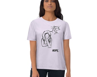 Biologisch katoenen T-shirt S - 5XL/Streetwear/Origineel karakter/Monday Mood "Nope"/Perfect cadeau voor jezelf en anderen!