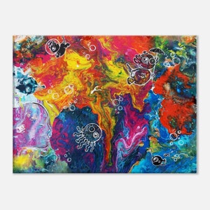 Canvas Print of original abstract Artwork / Colorful and Bright / Home Decor & Wall Art for every Room / Perfect gift for any occasion image 2