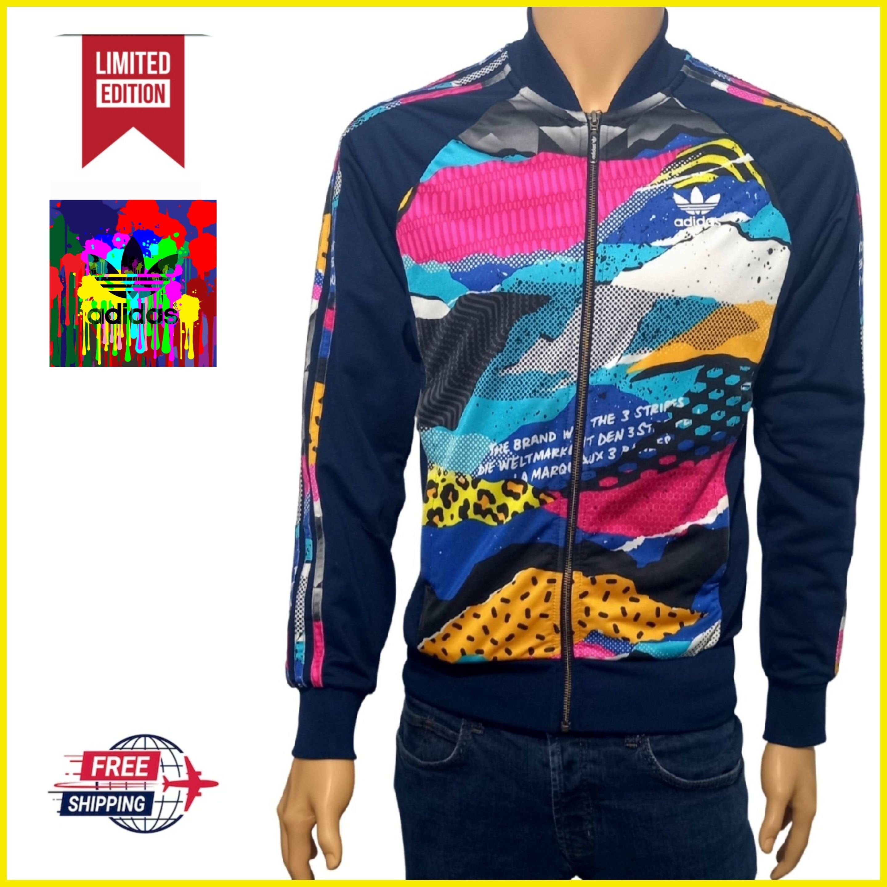 ADIDAS Trainingsjacke limitierte Auflage mehrfarbig seltene Vintage S Etsy