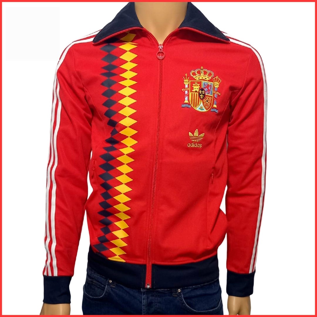 ADIDAS Track Jacket SPAIN Spain Soccer Team Retro Vintage ADIDAS Track Jacket SPAIN Spain Soccer Team Retro Vintage