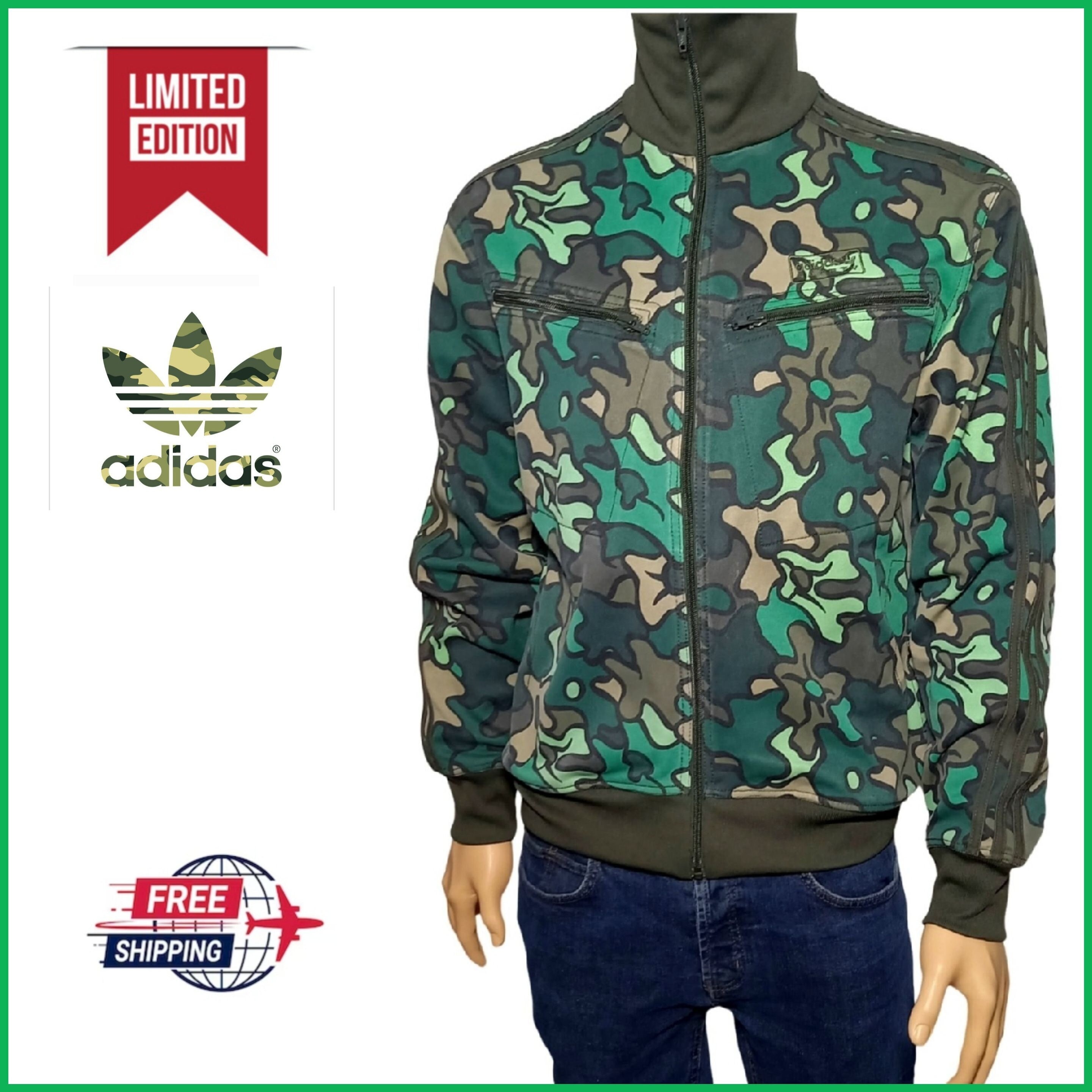 ADIDAS Track Jacket SAFETY MILITAR Limited Edition Rare ADIDAS Track Jacket SAFETY MILITAR Limited Edition Rare