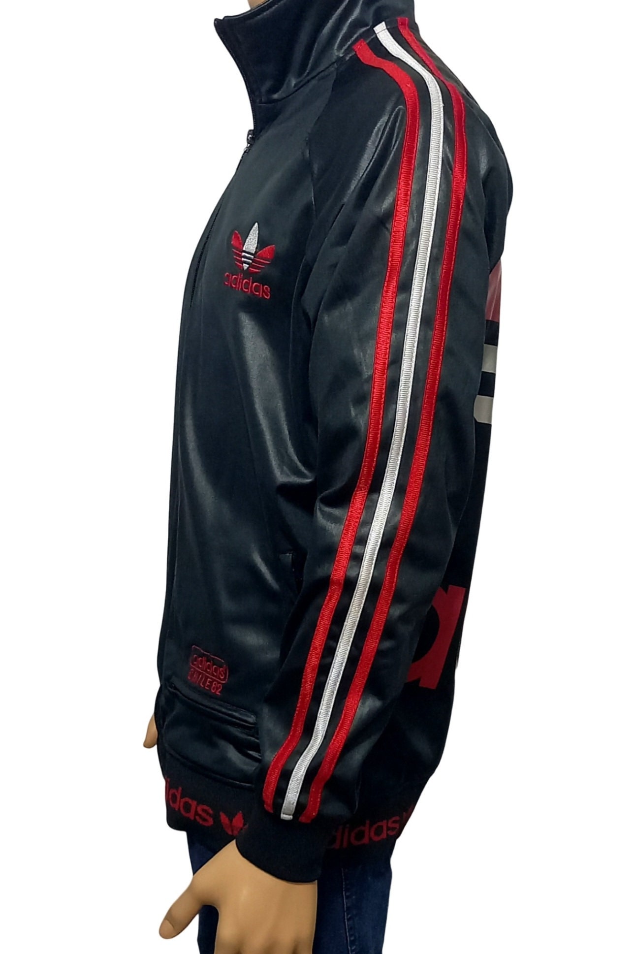 Rare Adidas Vintage Track Jacket -chile 62 Red Shiny Rare Adidas Vintage Track Jacket -chile 62 Red Shiny