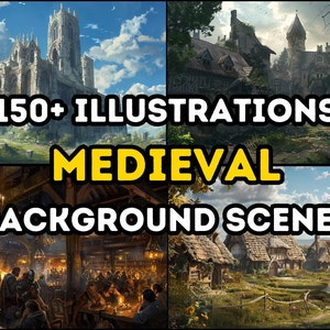 150+ Medieval RPG Scenes Bundle, Dungeons and Dragons, RPG, DM resources, High Detail Bundle, Mixed Backgrounds, Varied Landscapes, history