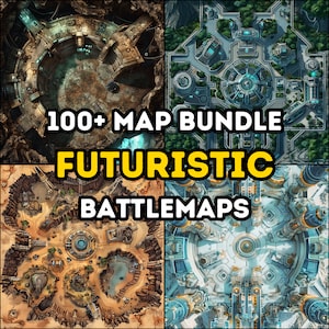 100+ Future RPG Maps Bundle, Dungeons and Dragons,cyberpunk, Iso, High Detail Bundle, d&ndnd Schüssel, Dnd Gefechtskarten, Dungeon Master tool, Weltall, dystopisch
