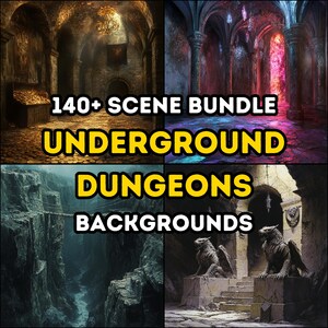 140+ Untergrund-Dungeons-Hintergründe & Szenen, digitale Kunst, hoch detailliert, Fantasy, Höhlen, Krypta, RPG-Karten, Dark Fantasy