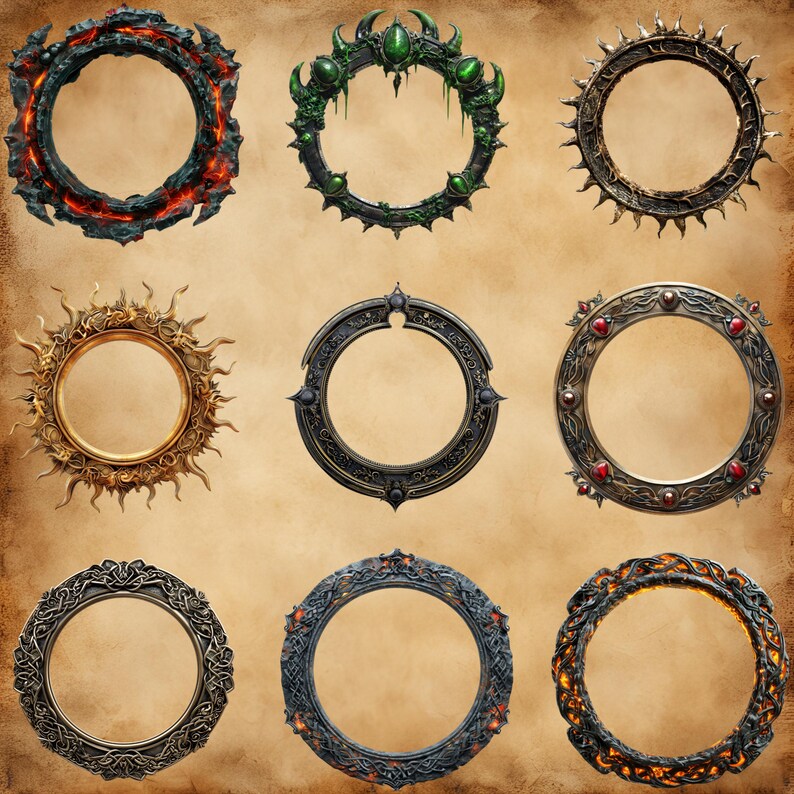 210+ Token Frames Collection, Dungeons and Dragons, RPG, Bundle, Varied ...