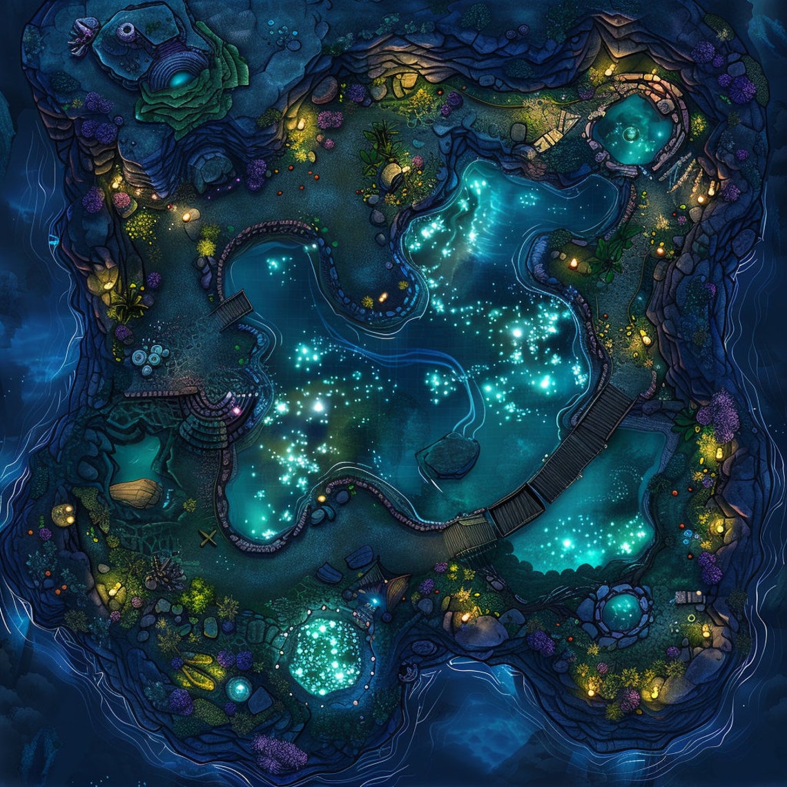 140+ Underwater and Water Themed RPG Maps Bundle, Dungeons and Dragons ...