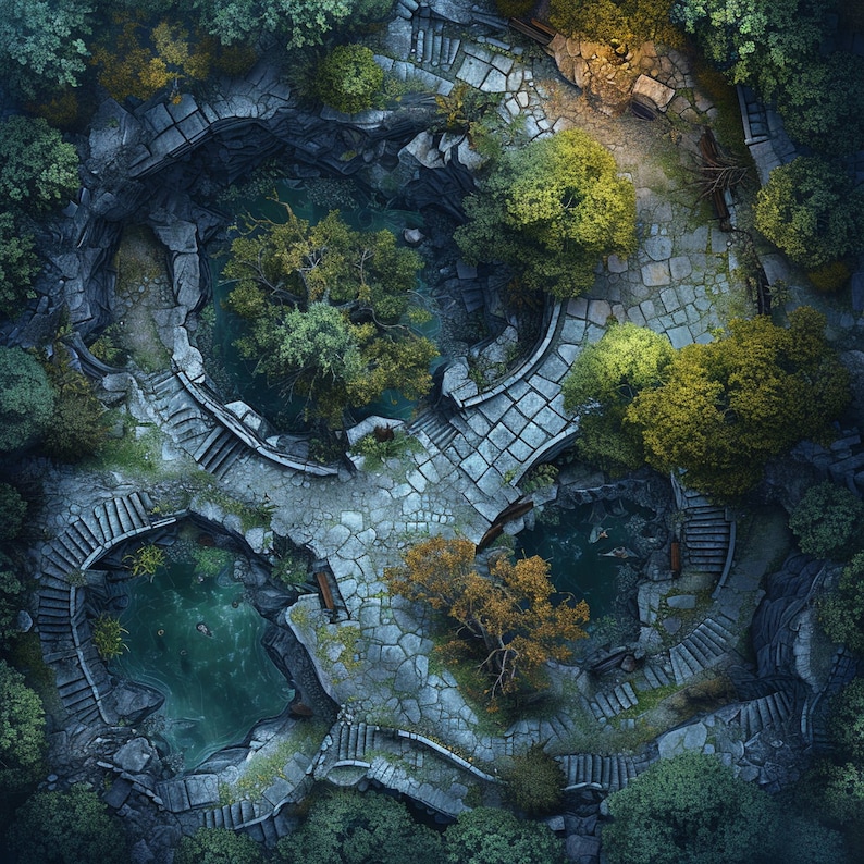 240+ Enchanted Forest RPG Battle Maps Bundle, Dungeons and Dragons, Iso ...