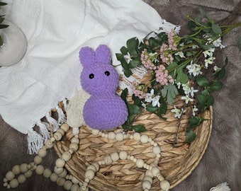 Crochet Easter Peep Rabbut Plushie
