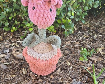 Crochet Flower In Pot