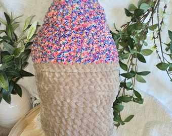Jumbo Ice Cream Cone Crochet Plushie