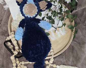 Blue Heeler Dog Jumbo Crochet Lovey