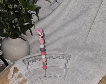 Adorable character crochet hook (Pink Pig)