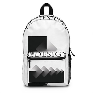 Modern Geometric Backpack, Trendy School Bag, Stylish Travel Backpack, Unisex Daypack, Minimalist Design Rucksack
