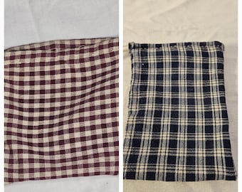 Handgenähter Baumwollbeutel: Karierter Pokesack