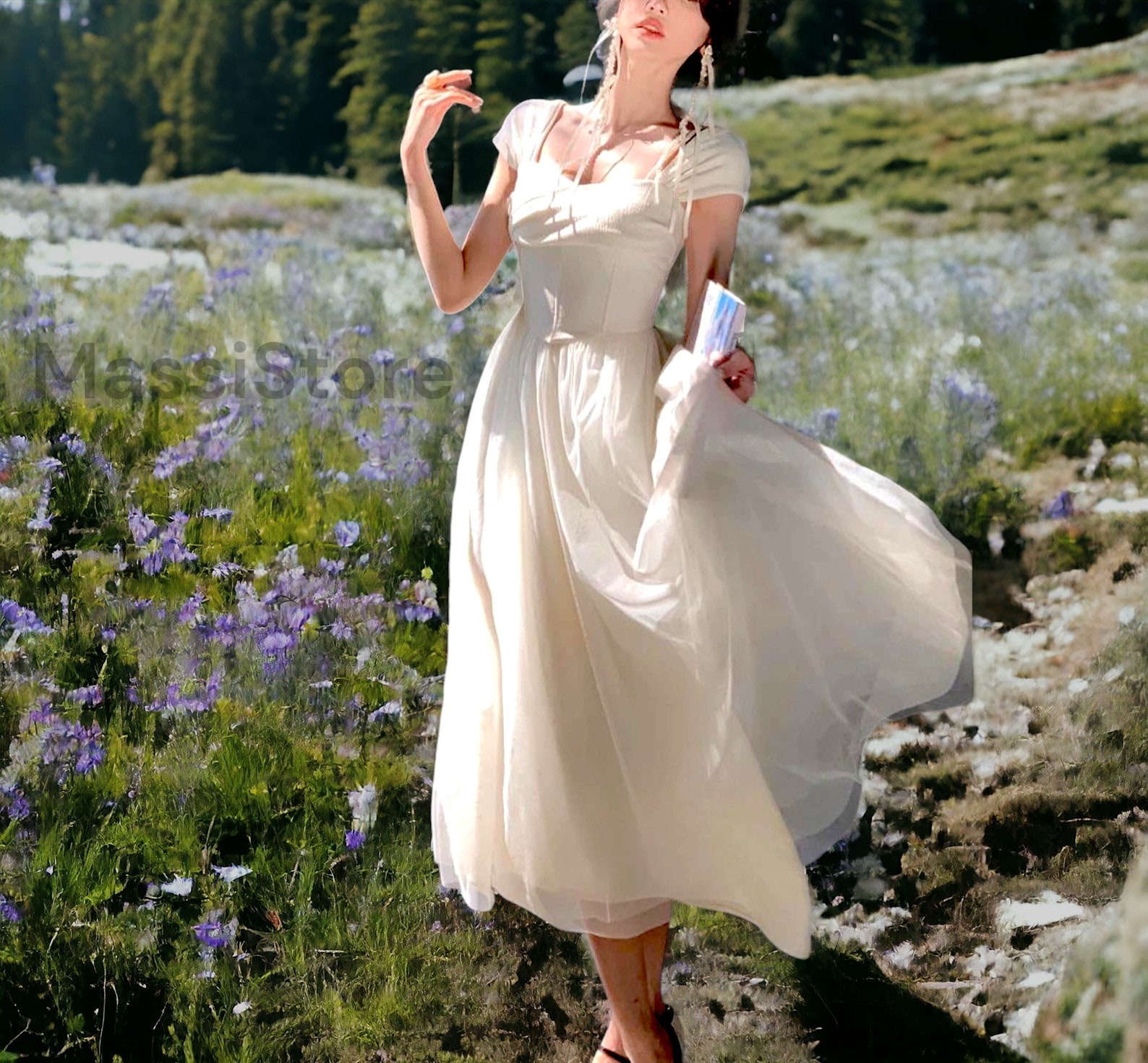 New Pretty French-style Elegant Summer Women's Long Dress main image 0