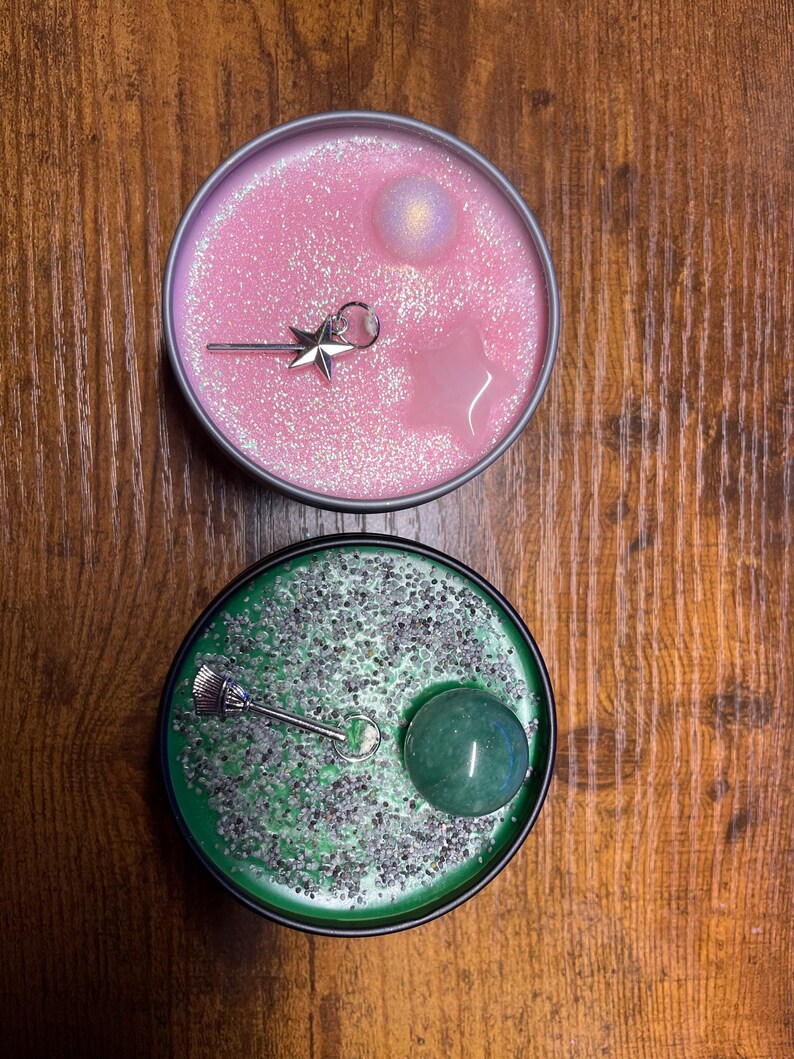 Bad Witch Candle, Good Witch Candle, 4oz Soy Sour Apple Candle, 4oz Soy Cotton Candy Candle, Glinda, Elphaba, Wicked, Wizard of Oz image 5
