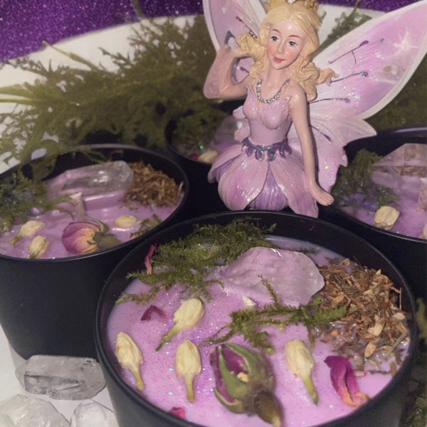 FAERIE SIGHT- Fae Intention Candle, Fae offering, Fairy Candle, Fairy dust, Fairy Magic, Mythical creature, Fairy Garden, Daisy Scent, Gift