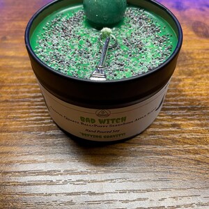 Bad Witch Candle, Good Witch Candle, 4oz Soy Sour Apple Candle, 4oz Soy Cotton Candy Candle, Glinda, Elphaba, Wicked, Wizard of Oz image 3
