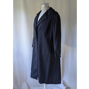 vintage | black wool coat | handmade hand tailored | size medium