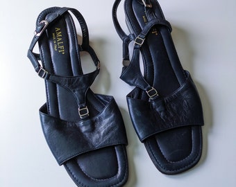 Amalfi de Rangoni / sandalias de cuero / US 7,5 EU 38 / AA ancho ajuste estrecho / Made in Italy