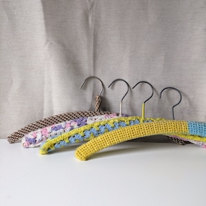 60s 70s vintage | crochet hangers | set of 4 | colorful home decor