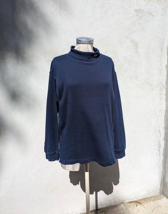Replay, Replay & Sons | turtleneck sweatshirt | navy blue sweater | size large - extra large | unisex