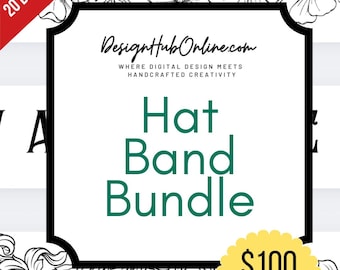 Hat Band Designs for Wide Brim Hats | Cut File + Canva Bundle